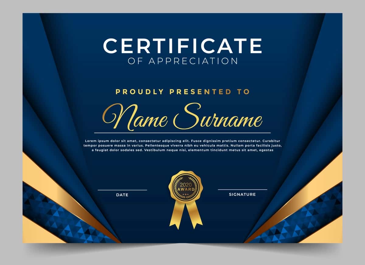 Premium sertifikat diplom dizayn shabloni | Premium certificate diploma design template 1