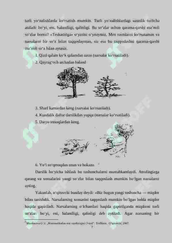 Boshlang‘ich sinf o‘quvchilariga massa o‘lchov birliklarini o‘rgatish metodikasi 7