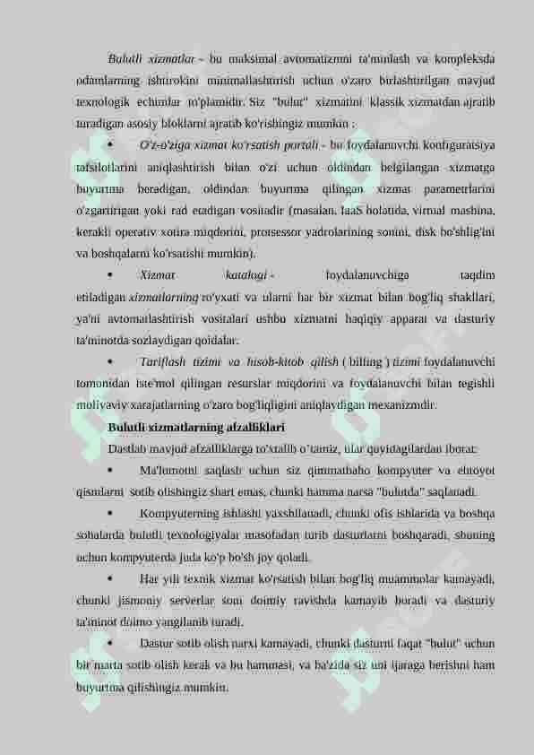 RAQAMLI IQTISODIYOTDA BULUTLI TEXNOLOGIYALARI 4