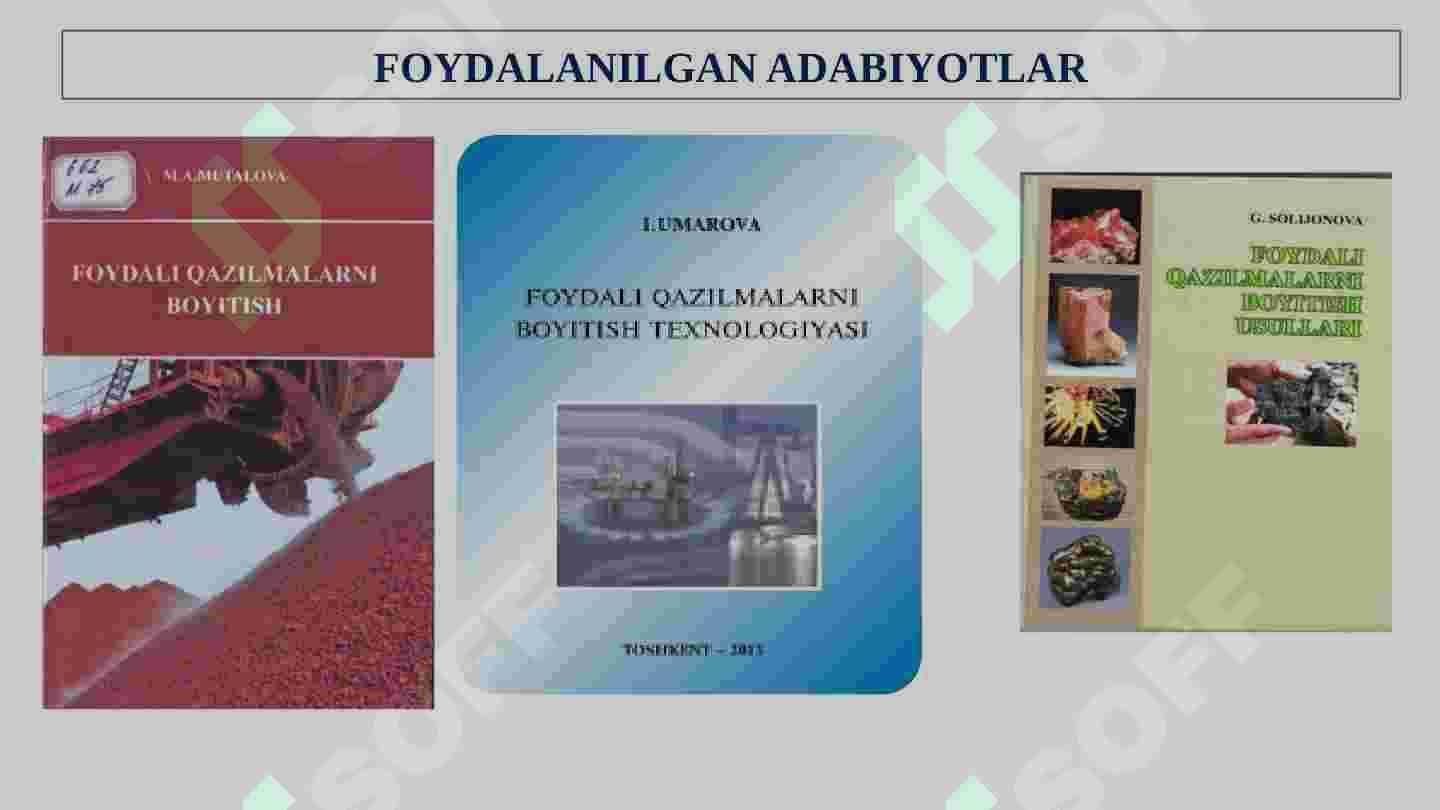 Qo'rg'oshin rudalarini boyitish texnologiyasi 2