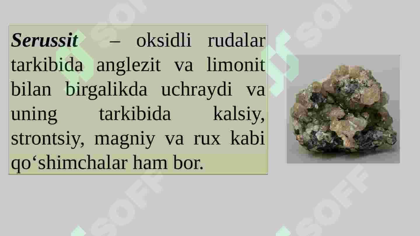 Qo'rg'oshin rudalarini boyitish texnologiyasi 7