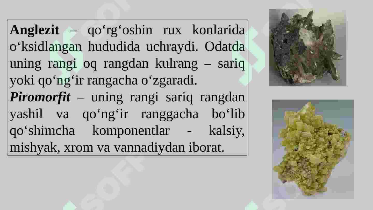 Qo'rg'oshin rudalarini boyitish texnologiyasi 8