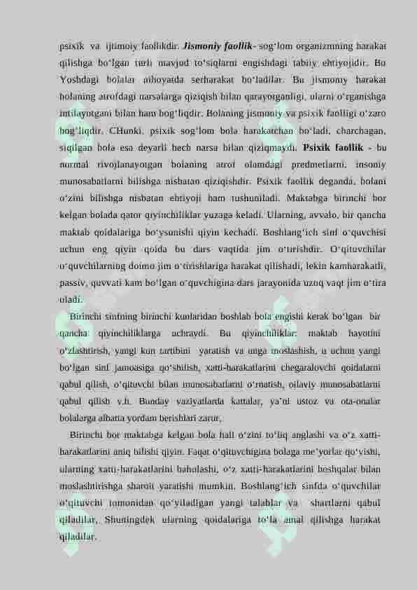 KICHIK MAKTAB YOSHIDA PSIXIK RIVOJLANISH XUSUSIYATLARI 4