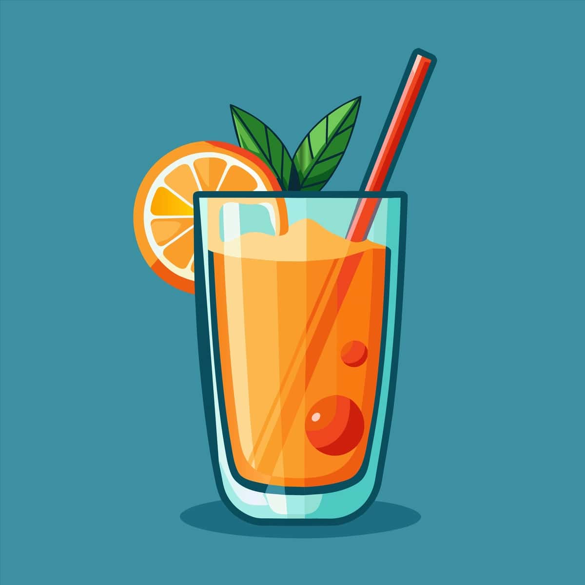 Somonli apelsin sharbati bilan stakan somonli | Glass orange juice with straw straw it 1