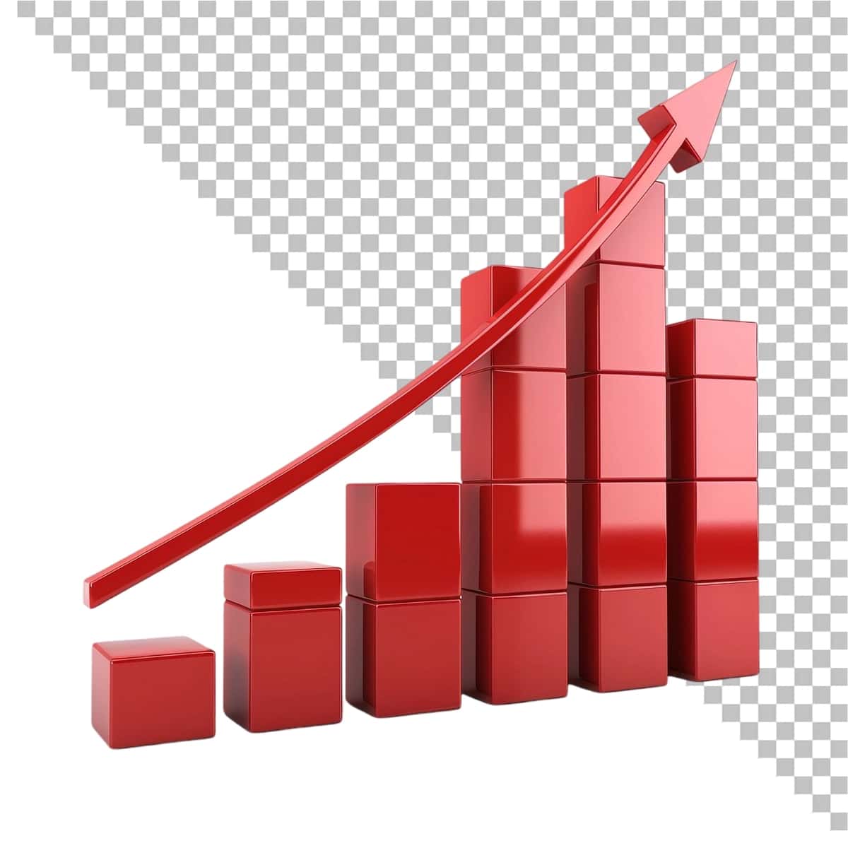 Ko'tarilgan o'q bilan biznes o'sish jadvali | Business growth chart with rising arrow 1