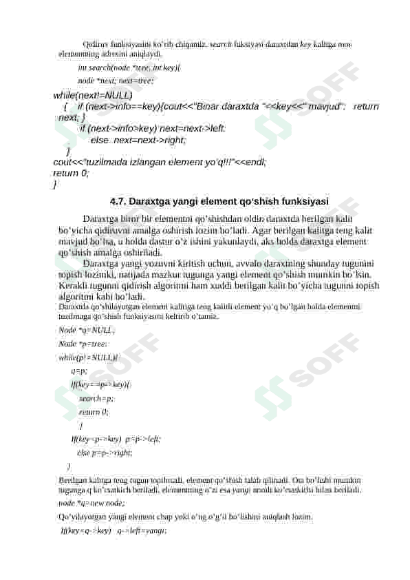 DARAXTSIMON MA’LUMOTLAR TUZILMASINI TADQIQ QILISH 7