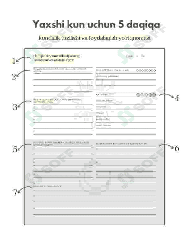 Shaxsiy rivojlanish uchun kundalik 5