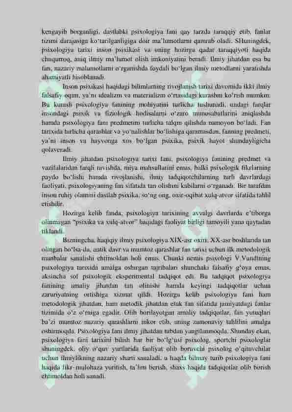PSIXOLOGIYA TARIXI FANIGA KIRISH 2