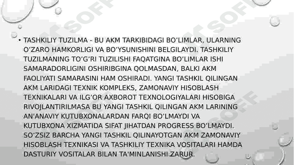 Tashkiliy tuzilma bilan tanishish. 2
