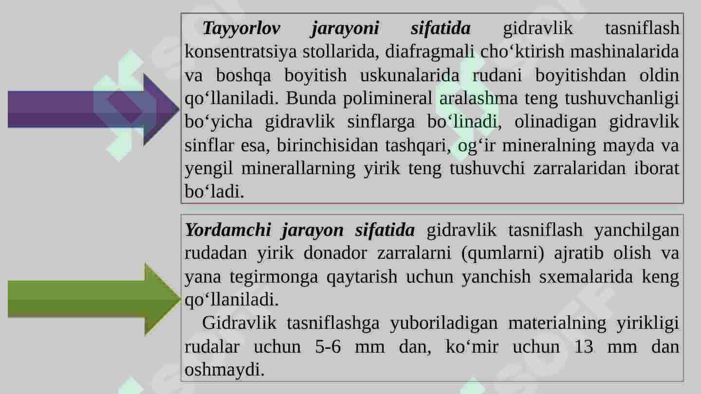 Gidravlik klassifikatsiya (boyitish) 4