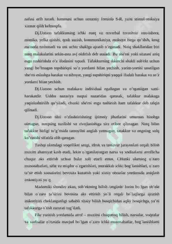 Tafakkur borasidagi psixologik nazariyalar 4