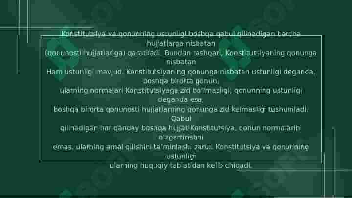 KONSTITUTSIYA USTUNLIGI VA MUHOFAZASI. 5
