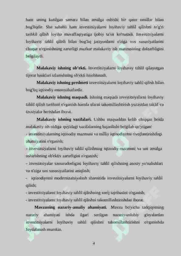 INVESTITSIYALARNING LOYIHAVIY TAHLILI 4