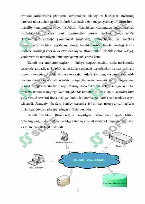 Bulutli texnologiyalar va ularni o'quv jarayonida qo'llash 7