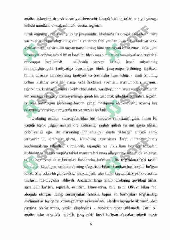 IDROKNING INDIVIDUAL XUSUSIYATLARI 6