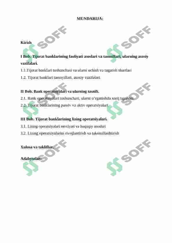 TIJORAT BANKLAR VA ULARNING OPERATSIYALARI 2