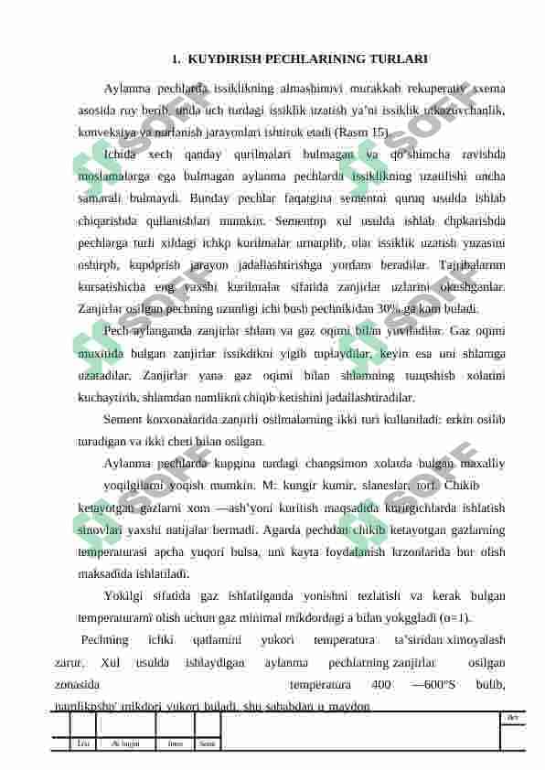 G'ISHT ISHLAB CHIQARISHDA XUMDONLI PECH HISOBI 8