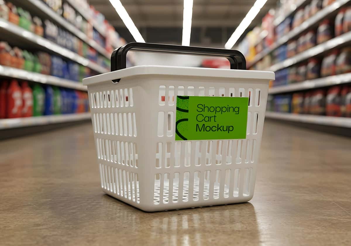 Savatcha maketi oziq-ovqat do'koni | Shopping cart mockup grocery store 1