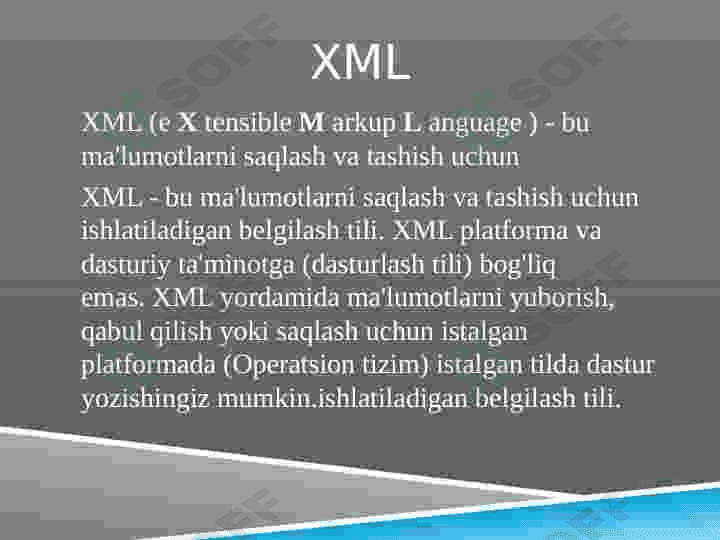 XML dasturlash tili 2