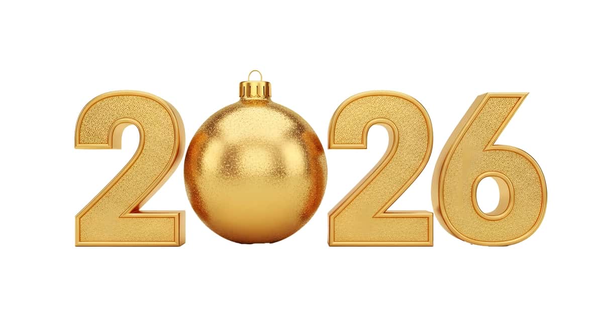 Oltin 2026 yangi yil bayrami bezak bilan | Golden 2026 new year celebration with ornament 1