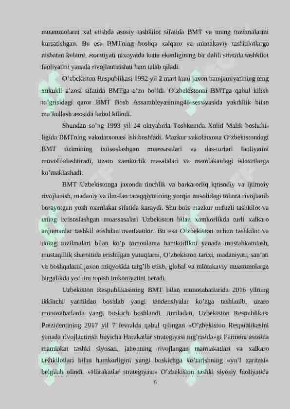 O'zbekiston va jahon hamjamiyati 6