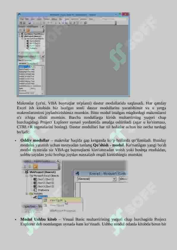 Mavzu: VBA tilida modullar yaratish. 2