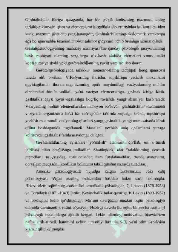 Tafakkur borasidagi psixologik nazariyalar 4
