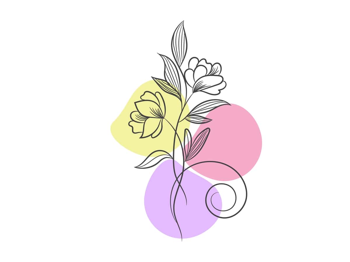 Qo'lda chizilgan gulli rasm | Hand drawn floral illustration 1
