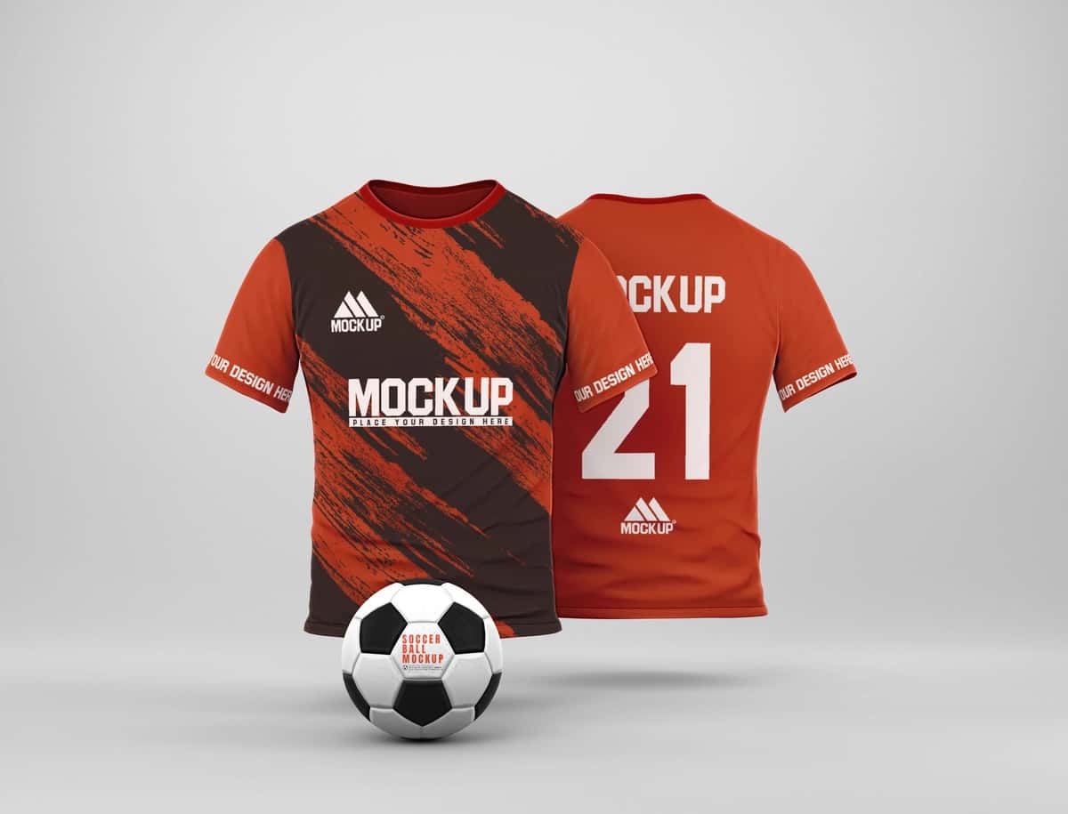 Futbol to'pi maket dizayni | Soccer ball mockup design 1