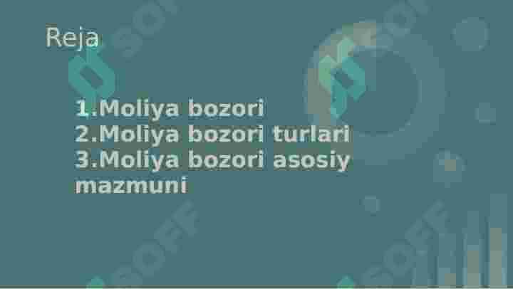 Moliya bozori turlari 2