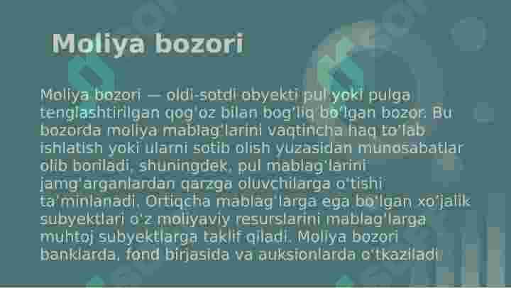Moliya bozori turlari 3