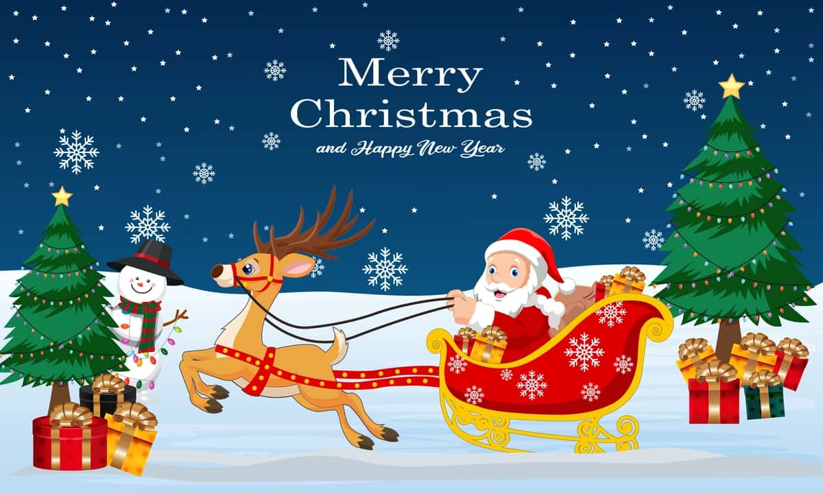 Muborak Rojdestvo Yangi yilingiz bilan santa chana minish | Merry christmas happy new year santa sleigh ride 1