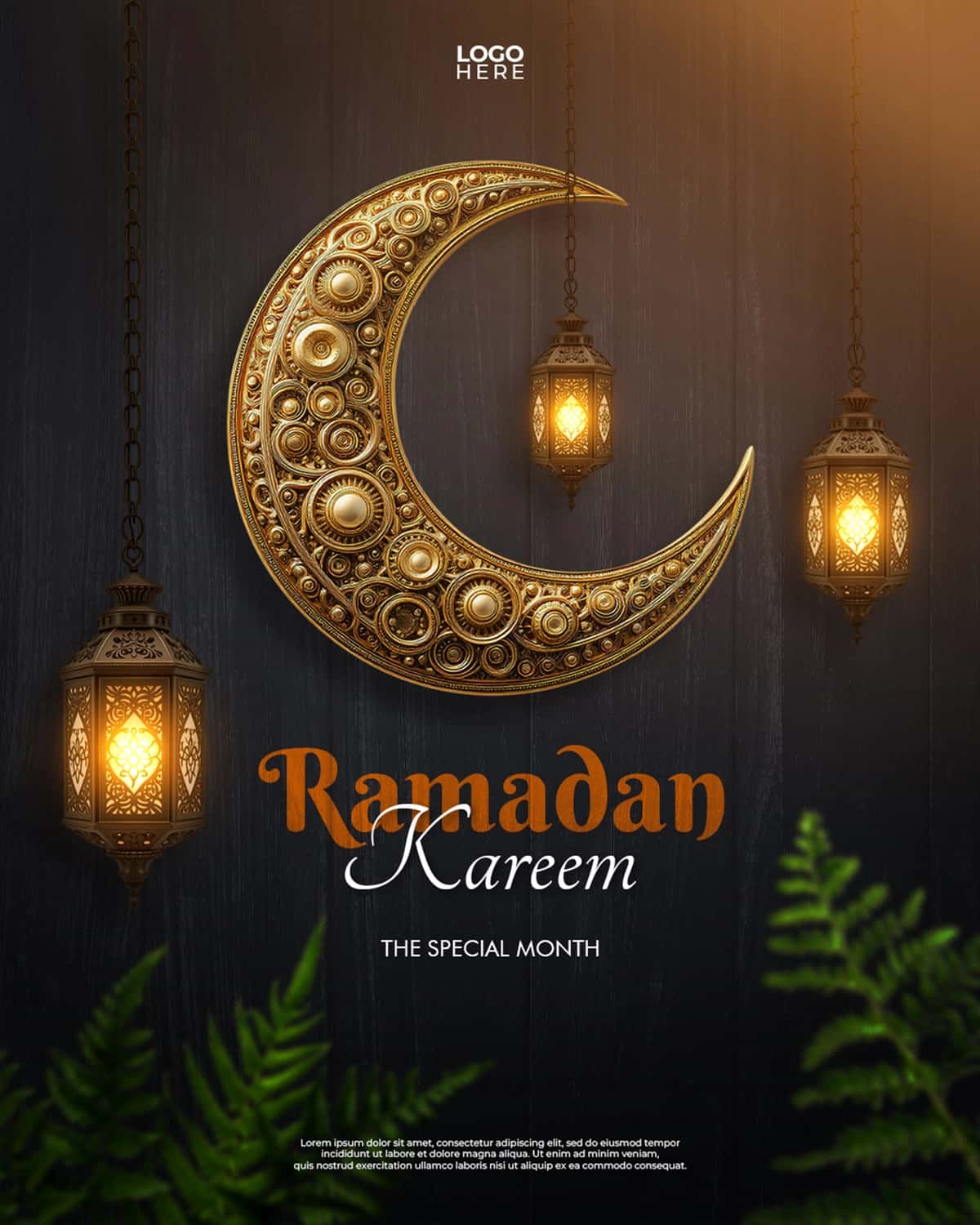 Ramazon kareem maxsus oyi ijtimoiy media post shablonlari dizayni | Ramadan kareem special month social media post template design 1