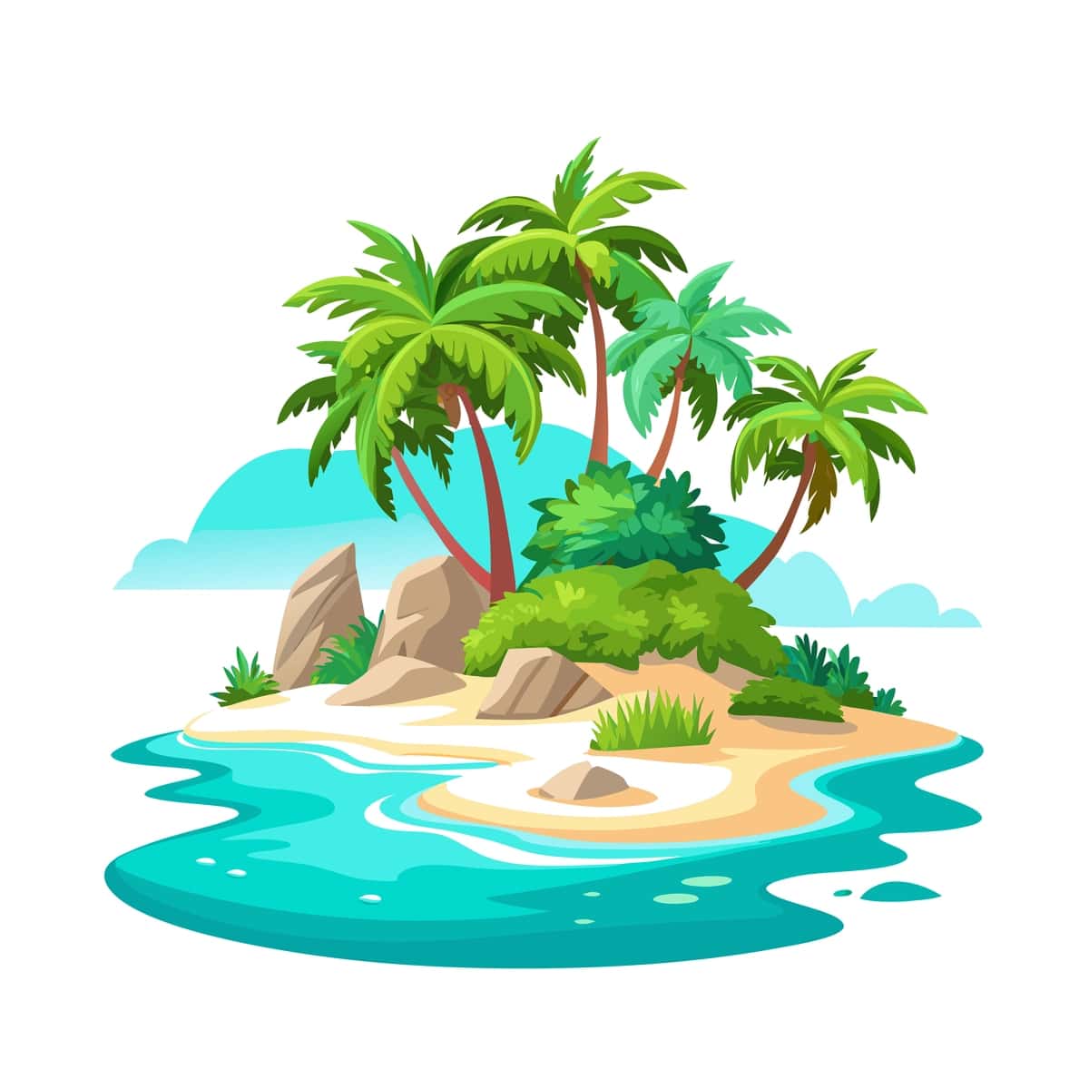 Go'zal landshaft manzarasi vektor illyustratsiyasi tushunchalari | Beautiful landscape scenery vector illustration concepts 1