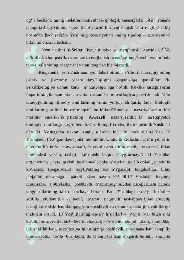 ILK O'SPIRINLIK VA O'SPIRINLIK  DAVRIDA PSIXIK RIVOJLANISH   XUSUSIYATLARI 7