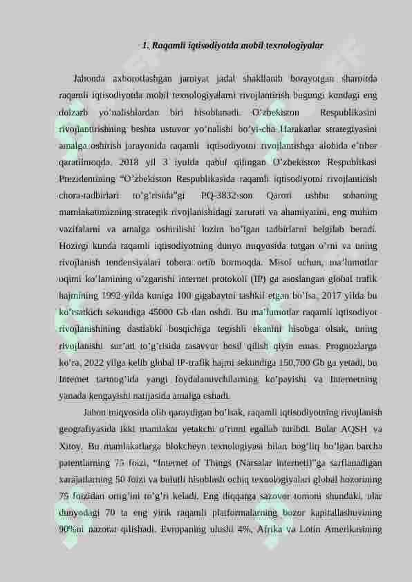 RAQAMLI IQTISODIYOTDA MOBIL INTERNET TEXNOLOGIYALARI 2