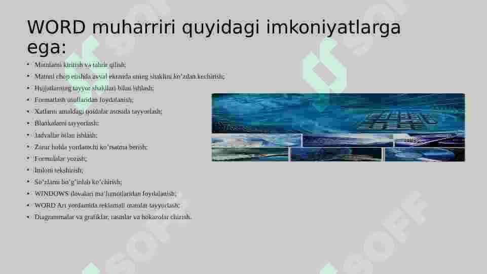 IQTISODIYOTDA QO‘LLANILADIGAN AMALIY DASTURIY MAHSULOTLAR. 4