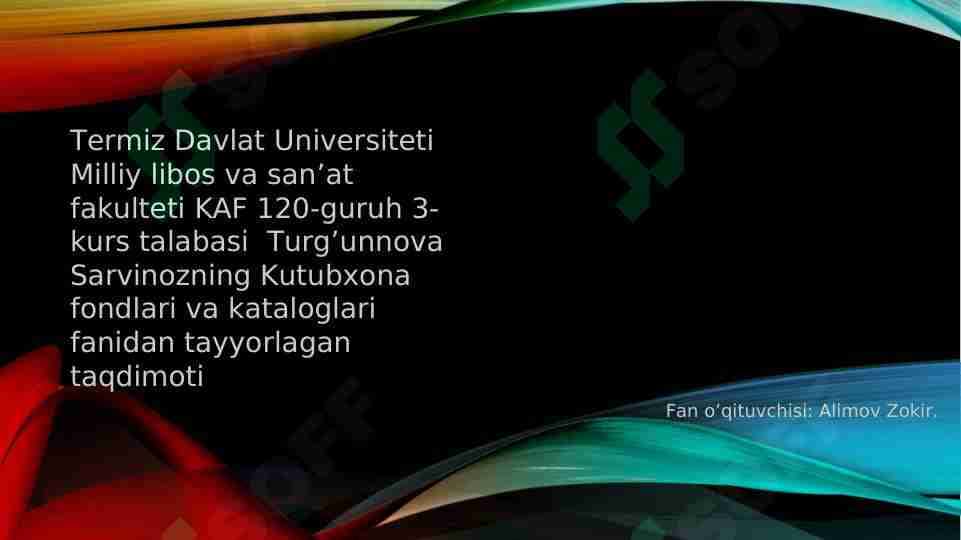 Kutubxona tashkiliy tuzulmasi undagi turli bo’limlari faoliyati