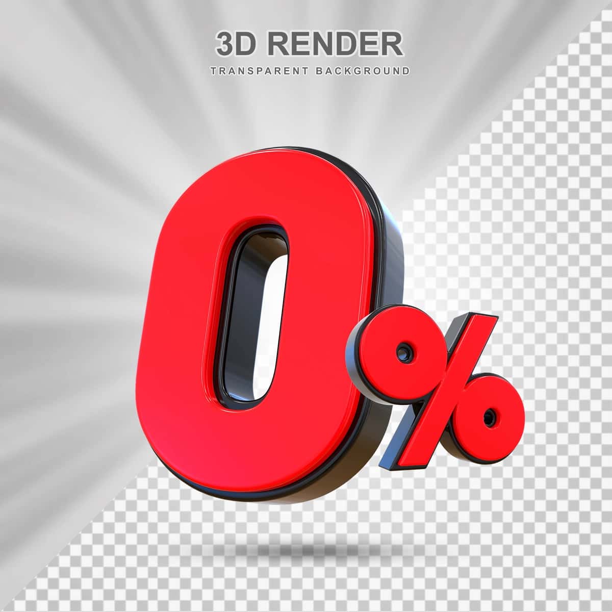 0 foiz chegirma qora juma raqami 3d | 0 percent off sale black friday number 3d 1