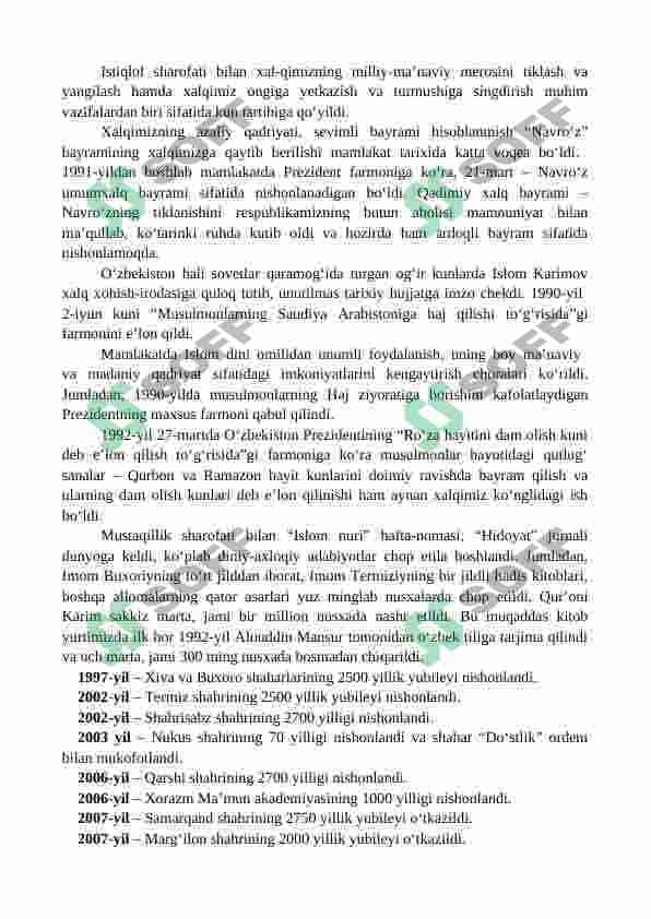 O‘zbekistonda ma’naviy va madaniy taraqqiyot 2