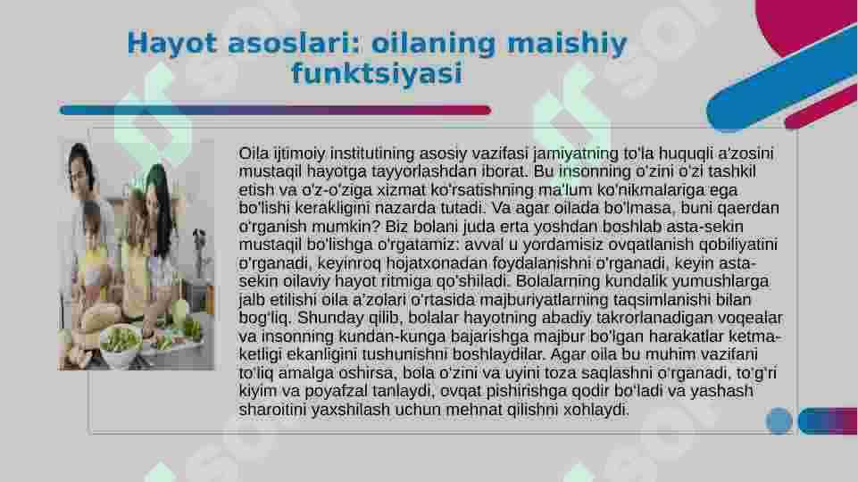 Oila va uning asosiy funksiyasi 4