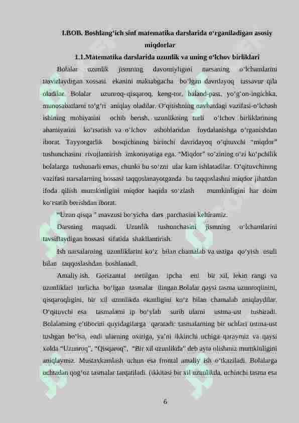 3-sinf o‘quvchilariga uzunlik o‘lchovlarini o‘rgatish metodikasi 6