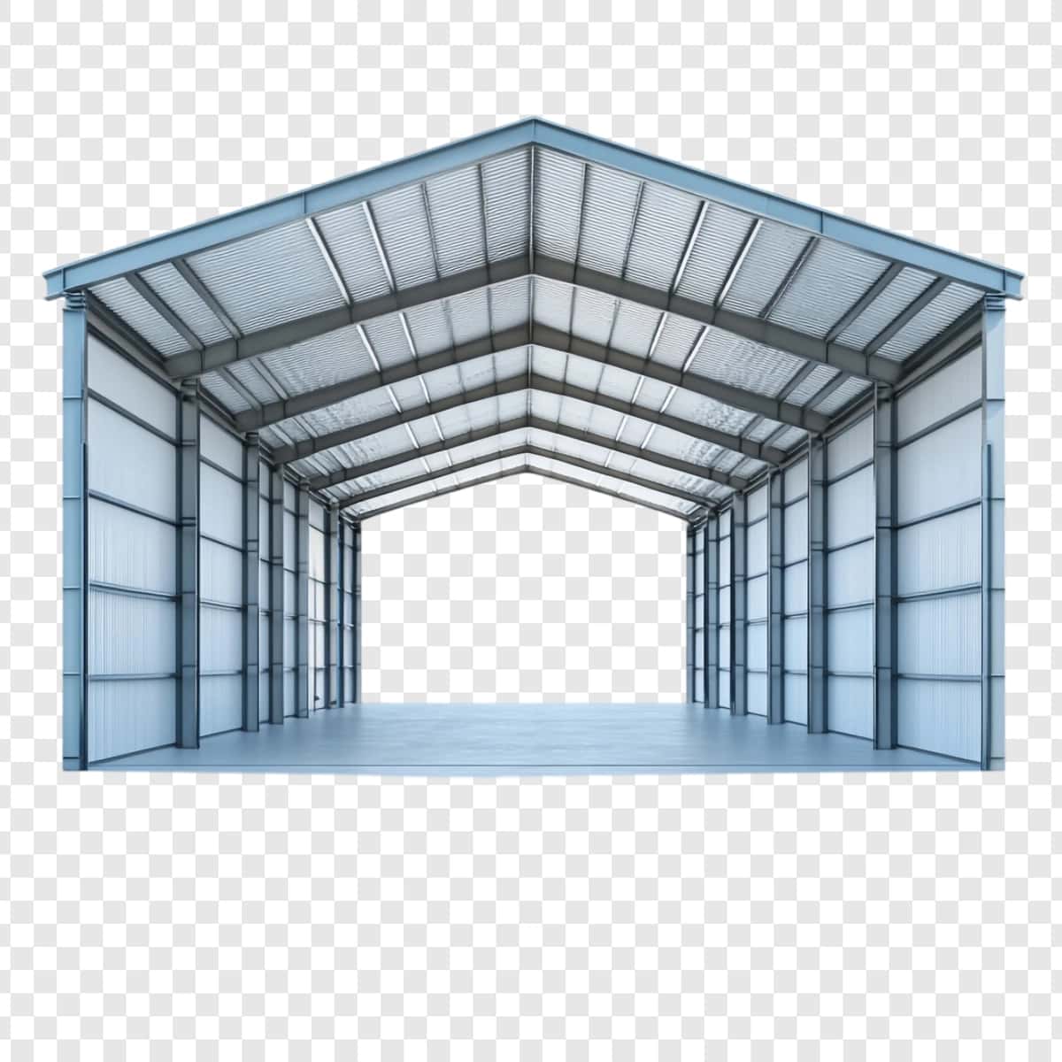 Bo'sh metall ombori keng ichki dizayn sanoat arxitekturasi | Empty metal warehouse spacious interior design industrial architecture 1