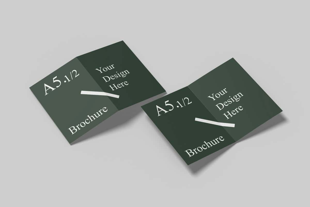 A6 a5 ikki qavatli maket | A6 a5 bifold mockup 1