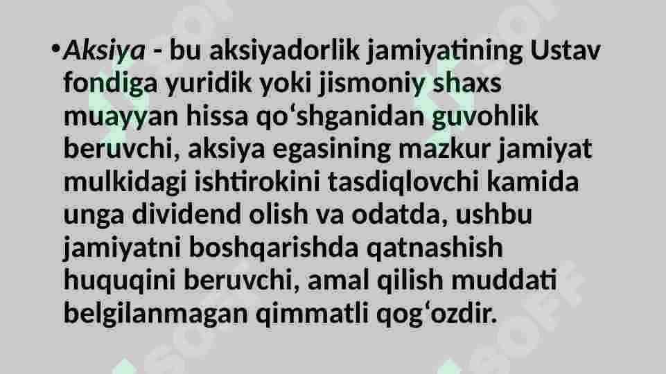 Aksiya bozori 3