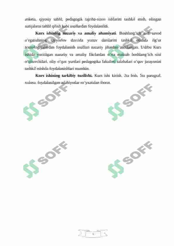 BOSHLANG’ICH SINFLARDA FONETIKA VA GRAFIKA ASOSLARINI  O’RGATISH METODIKASI 6