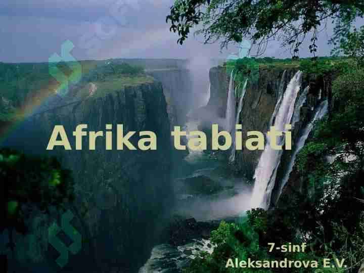 Afrika tabiati