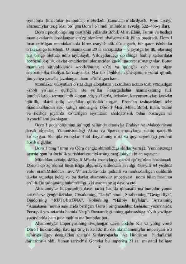 Ahamoniylarning O’rta Osiyoni bosib olishi 2