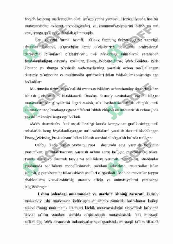 Eeasy Wеbsitе Pro4 dasturi hamda elеktron sahifalar yaratuvchi dasturlar 4