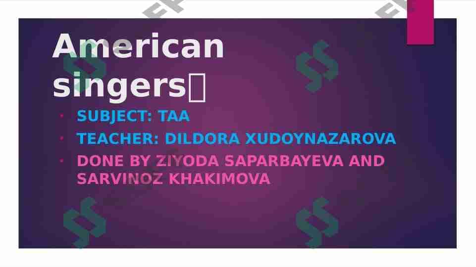 American singers